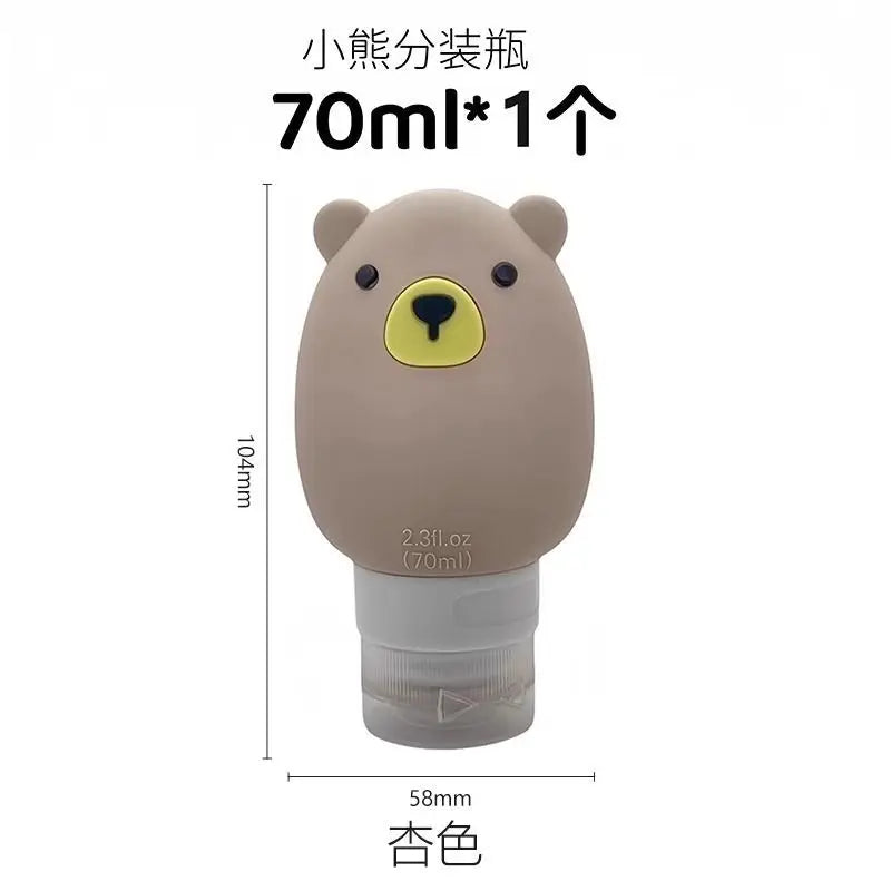 Botella de viaje de silicona reutilizable de 70 ml, ideal para champú, gel o cremas