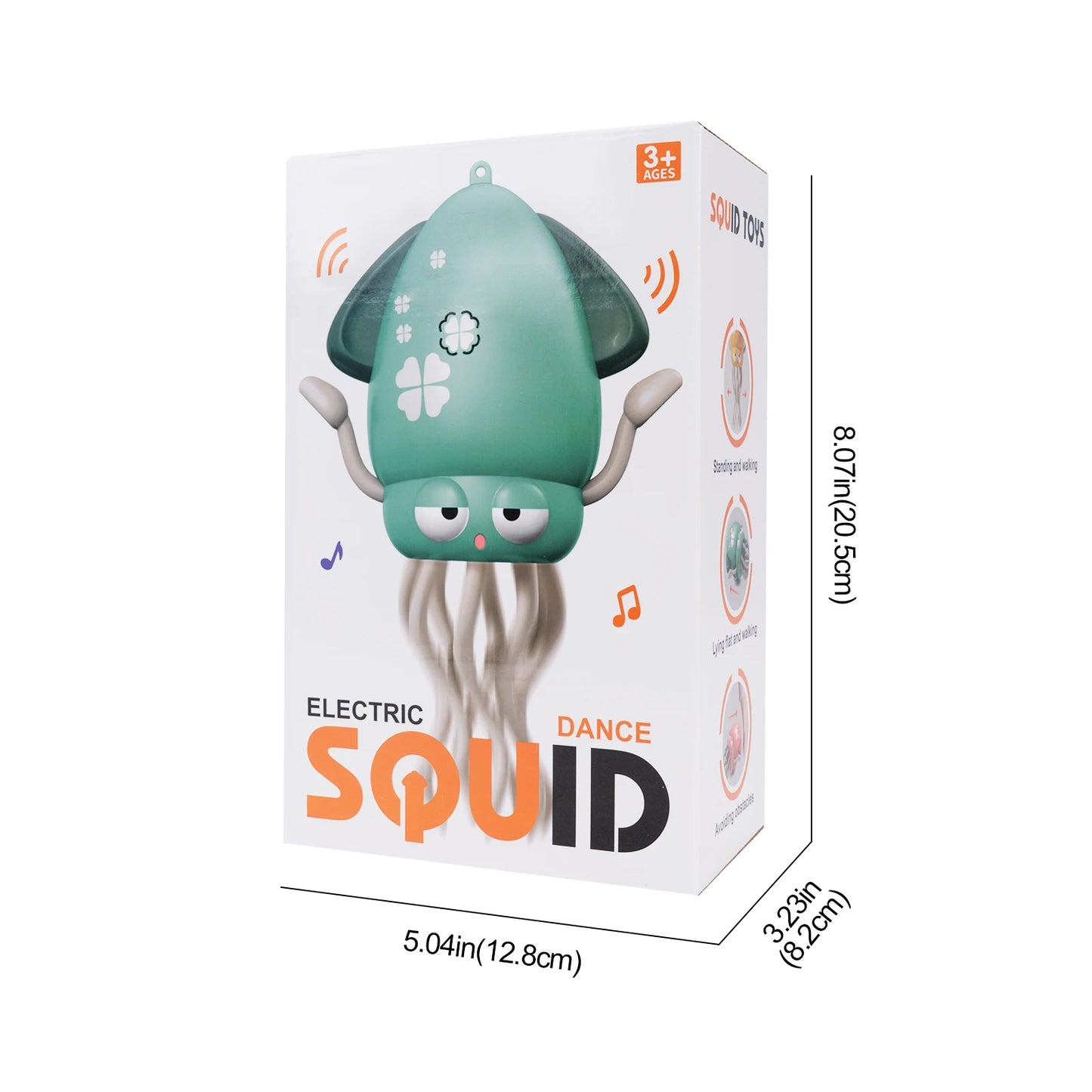 2025 nuevos juguetes eléctricos de calamar para bailar con luces LED y música
