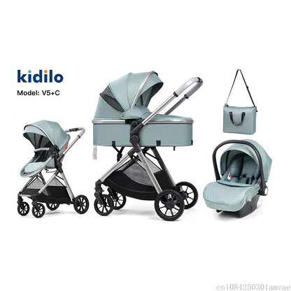 Cochecito 3-en-1 Plegable(+ Bolso Maternal)