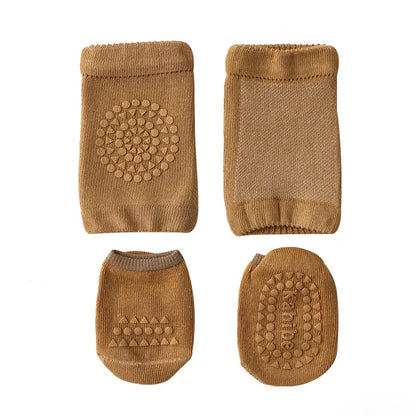 Conjunto de calcetines y rodilleras para bebé