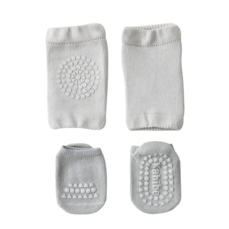 Conjunto de calcetines y rodilleras para bebé