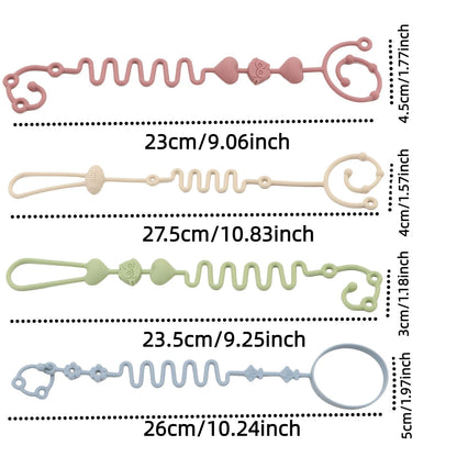 Cadena Ajustable de Silicona para Chupete (4 uds)