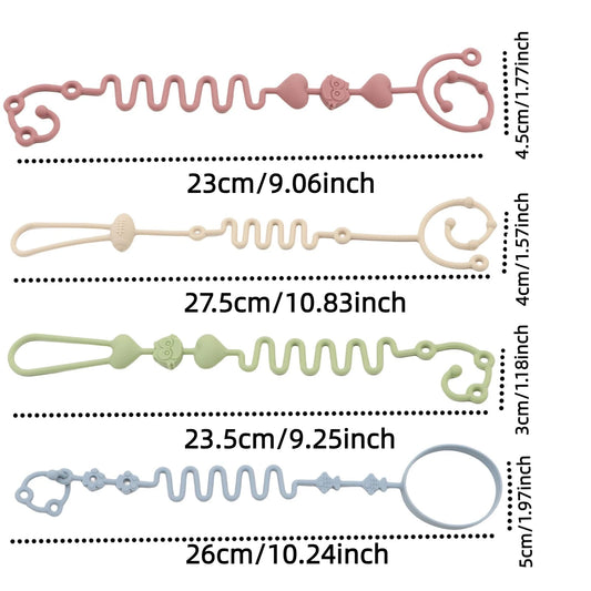 Cadena Ajustable de Silicona para Chupete (4 uds)