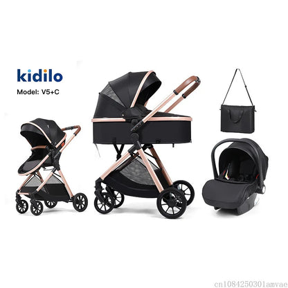 Cochecito 3-en-1 Plegable(+ Bolso Maternal)