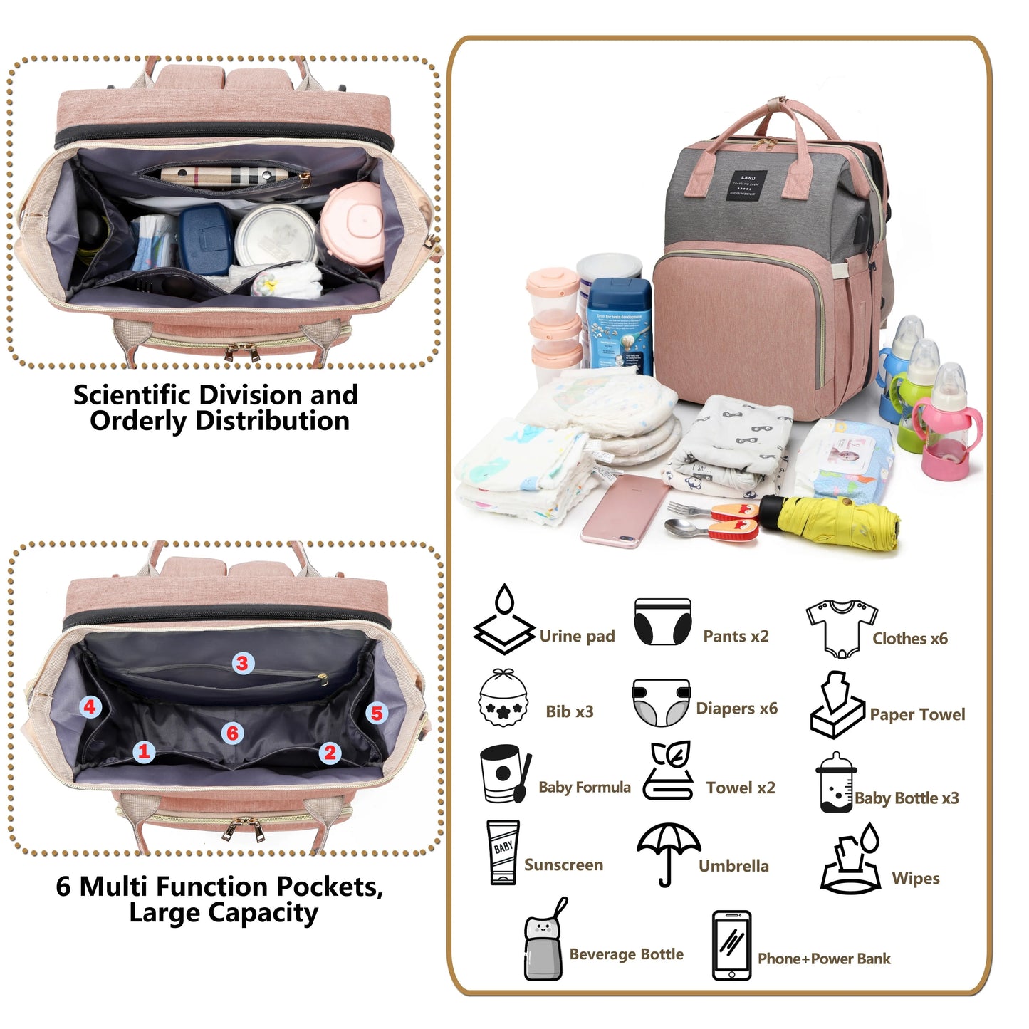 Mochila de Maternidad con Cuna Portátil