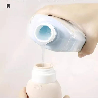 Botella de viaje de silicona reutilizable de 70 ml, ideal para champú, gel o cremas
