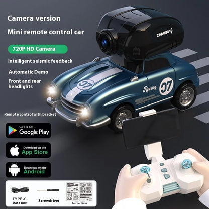 Mini coche de carreras con Control remoto RC, cámara de transmisión en tiempo Real, 2,4G