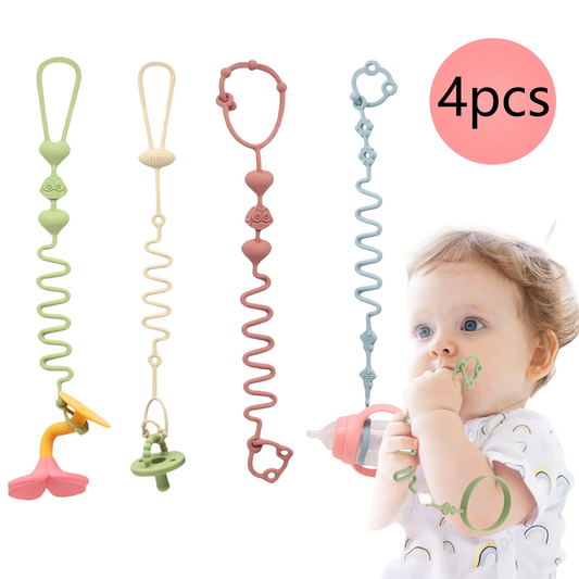 Cadena Ajustable de Silicona para Chupete (4 uds)
