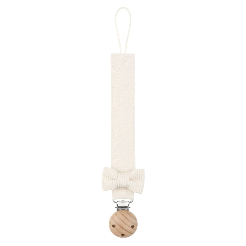 Cadena Porta-Chupete de Madera y Algodón (24 cm)