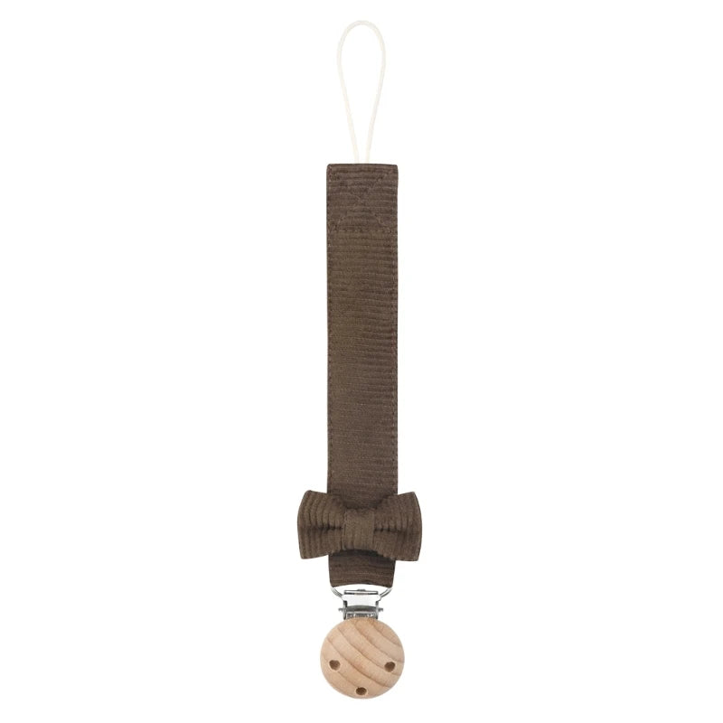Cadena Porta-Chupete de Madera y Algodón (24 cm)