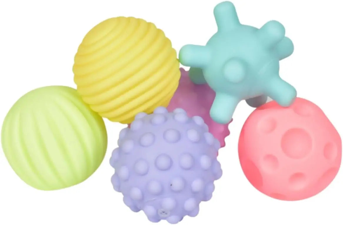 Pack 6 Bolas Sensoriales Texturizadas (con sonido)