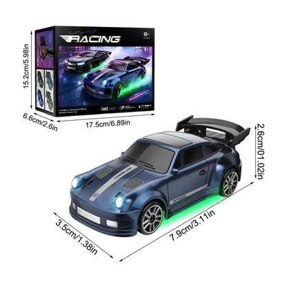 Coche de carreras eléctrico RC 1:64 4WD, juguete de derrape realista, vehículo de carreras ergonómico, juguetes para niños, regalo de Navidad