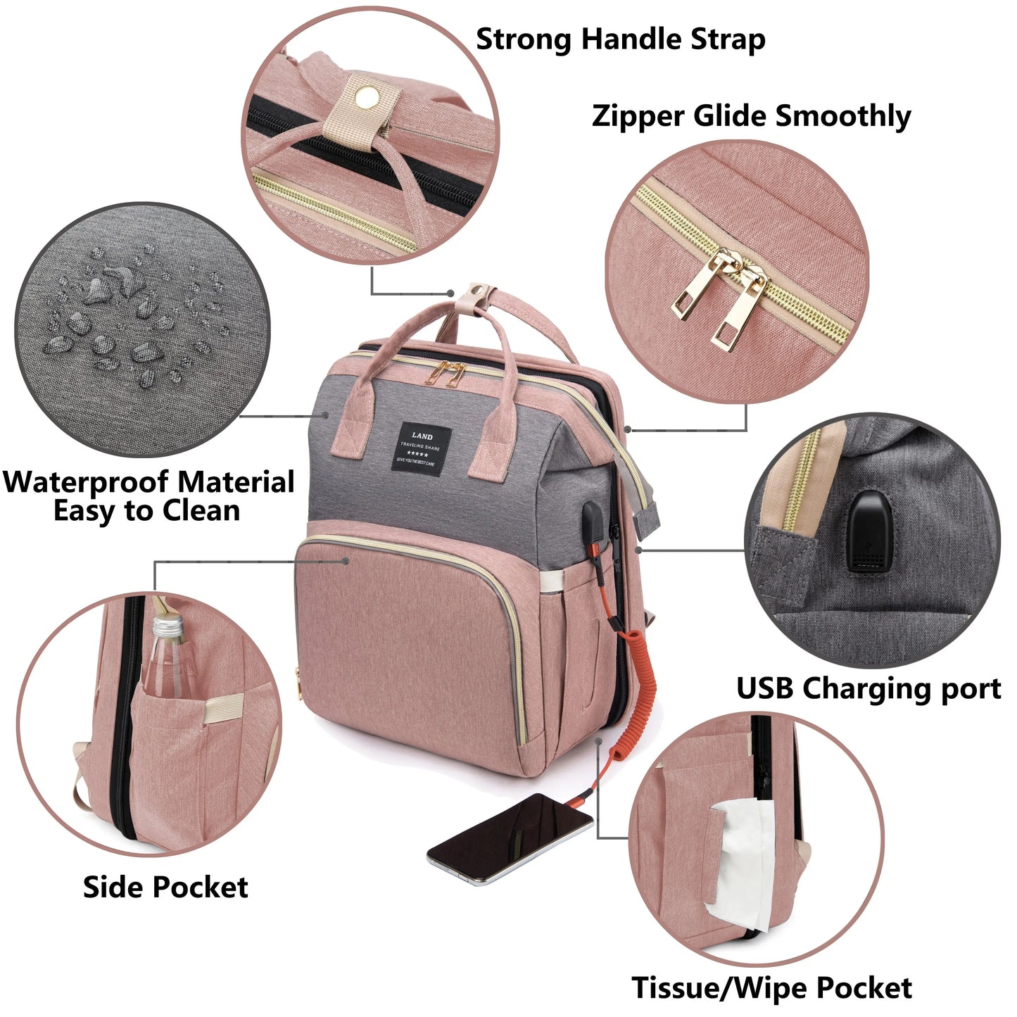 Mochila de Maternidad con Cuna Portátil