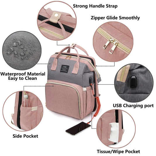 Mochila de Maternidad con Cuna Portátil