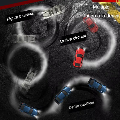 1/64 2,4G coche Rc de deriva de alta velocidad 4WD coche de Control remoto tracción en las cuatro ruedas Radiocontrolado Mini GTR modelo de carreras niño juguete para regalo