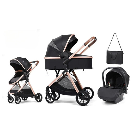Cochecito 3-en-1 Plegable(+ Bolso Maternal)