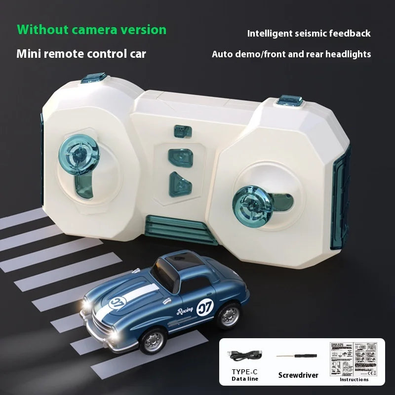 Mini coche de carreras con Control remoto RC, cámara de transmisión en tiempo Real, 2,4G