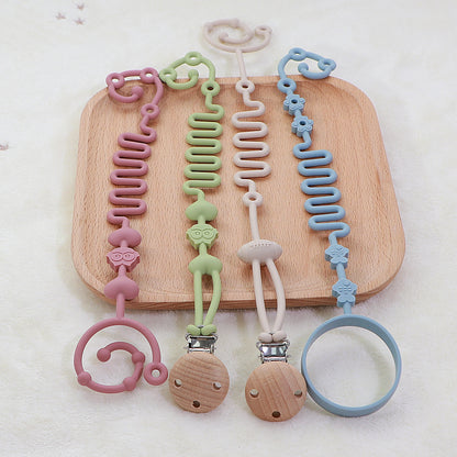 Cadena Ajustable de Silicona para Chupete (4 uds)
