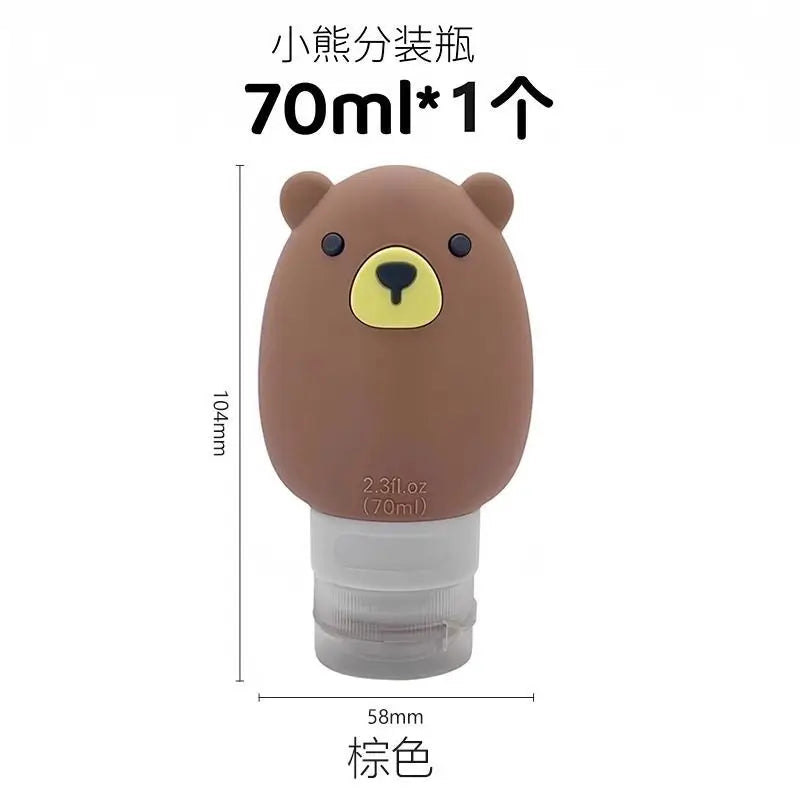 Botella de viaje de silicona reutilizable de 70 ml, ideal para champú, gel o cremas