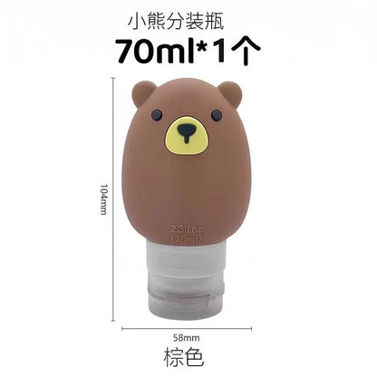 Botella de viaje de silicona reutilizable de 70 ml, ideal para champú, gel o cremas