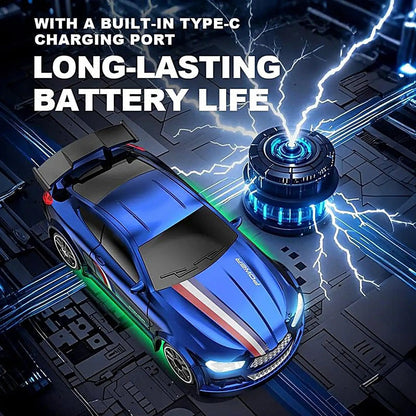 Coche de carreras eléctrico RC 1:64 4WD, juguete de derrape realista, vehículo de carreras ergonómico, juguetes para niños, regalo de Navidad