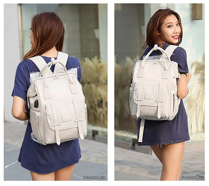 Mochila Impermeable de pañales con ganchos para cochecito