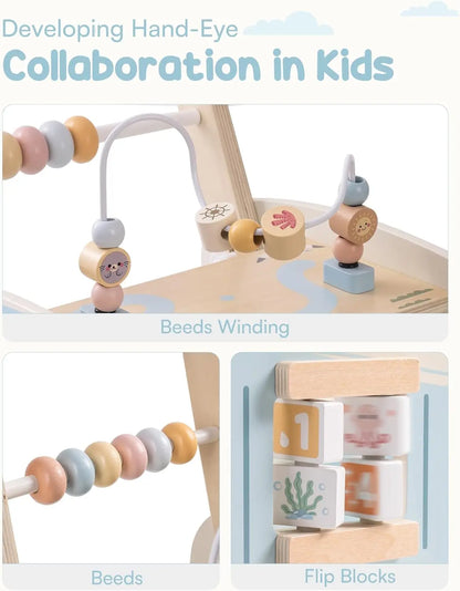 Andador de Madera “Bus Vacaciones” para bebés