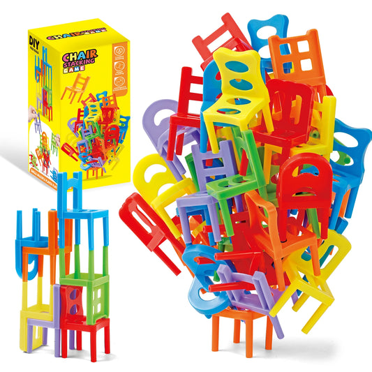 Juego de sillas de construcción y apilamiento