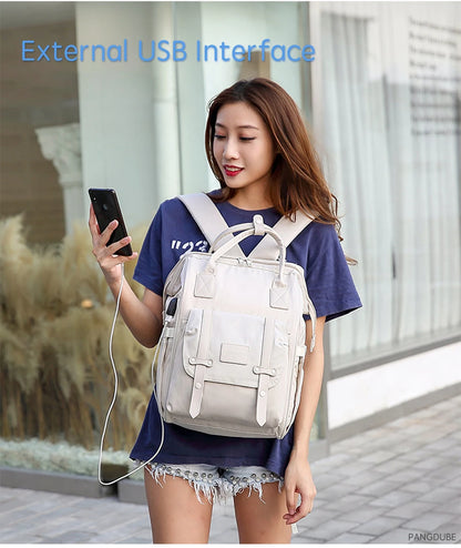 Mochila Impermeable de pañales con ganchos para cochecito