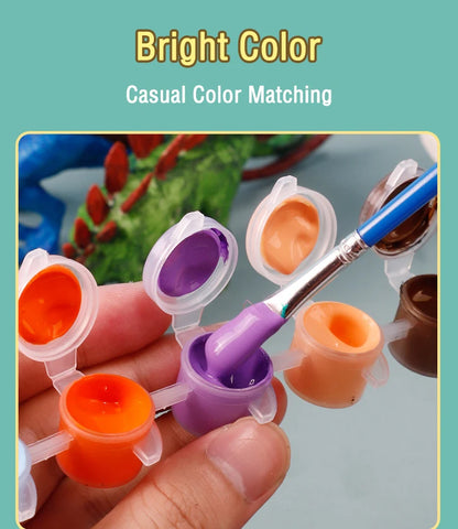 Kit de pintura de dinosaurios DIY sin pintar, juguetes de modelos en blanco para niños de más de 3 años