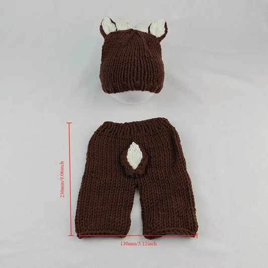 Disfraz de Navidad para Recién Nacido – Ciervo de Punto (0–3 m) 🎄🦌