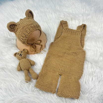 Set Fotografía Recién Nacido 3 pzs – Oso (0–3 m)